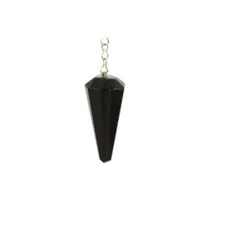 Péndulo hexagonal Obsidiana 3cm aprox.